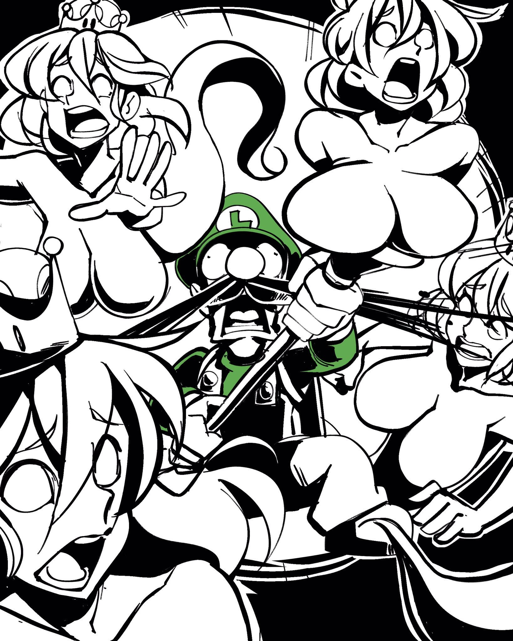 Inktober 2 - Luigi's Mansion hentai manga picture 30