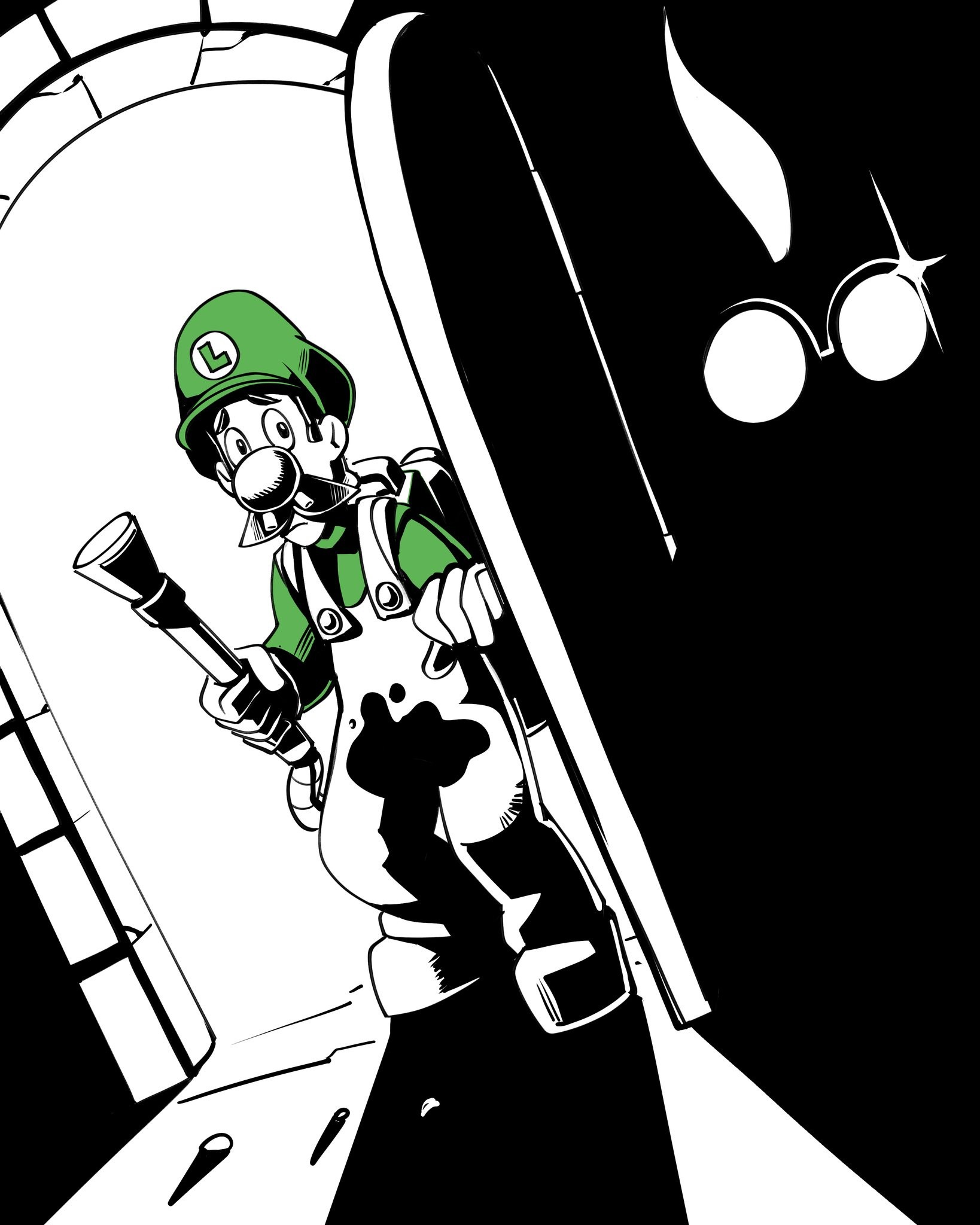 Inktober 2 - Luigi's Mansion hentai manga picture 34