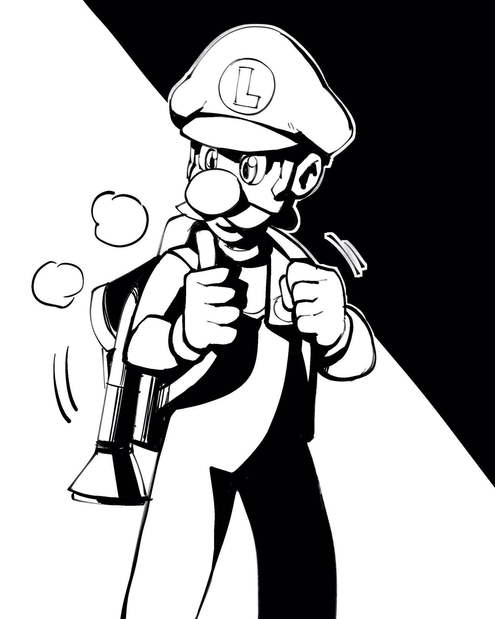 Inktober 2 - Luigi's Mansion hentai manga picture 6