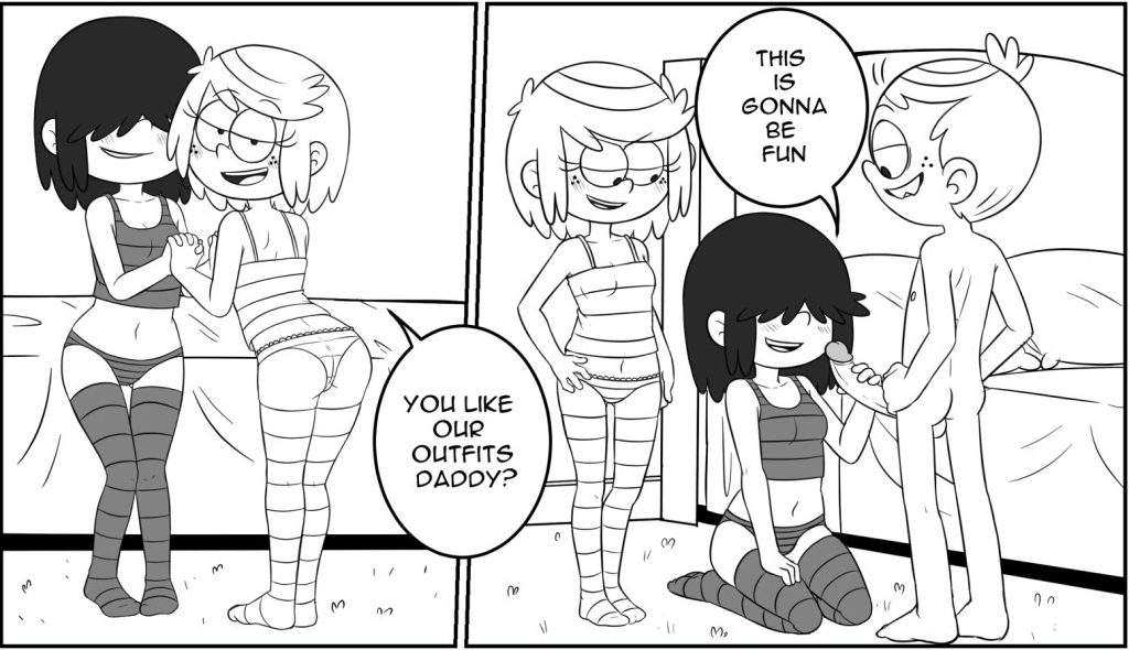 Lincoln x Lucy x Lupa porn comic picture 1