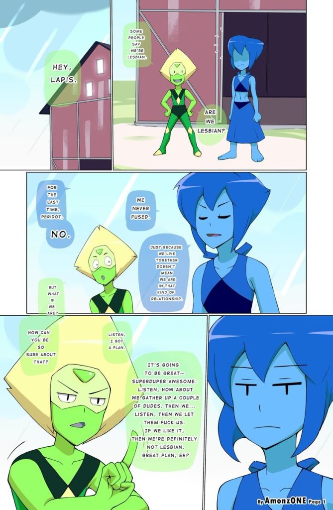 Peridot + Lapis porn comic picture 1