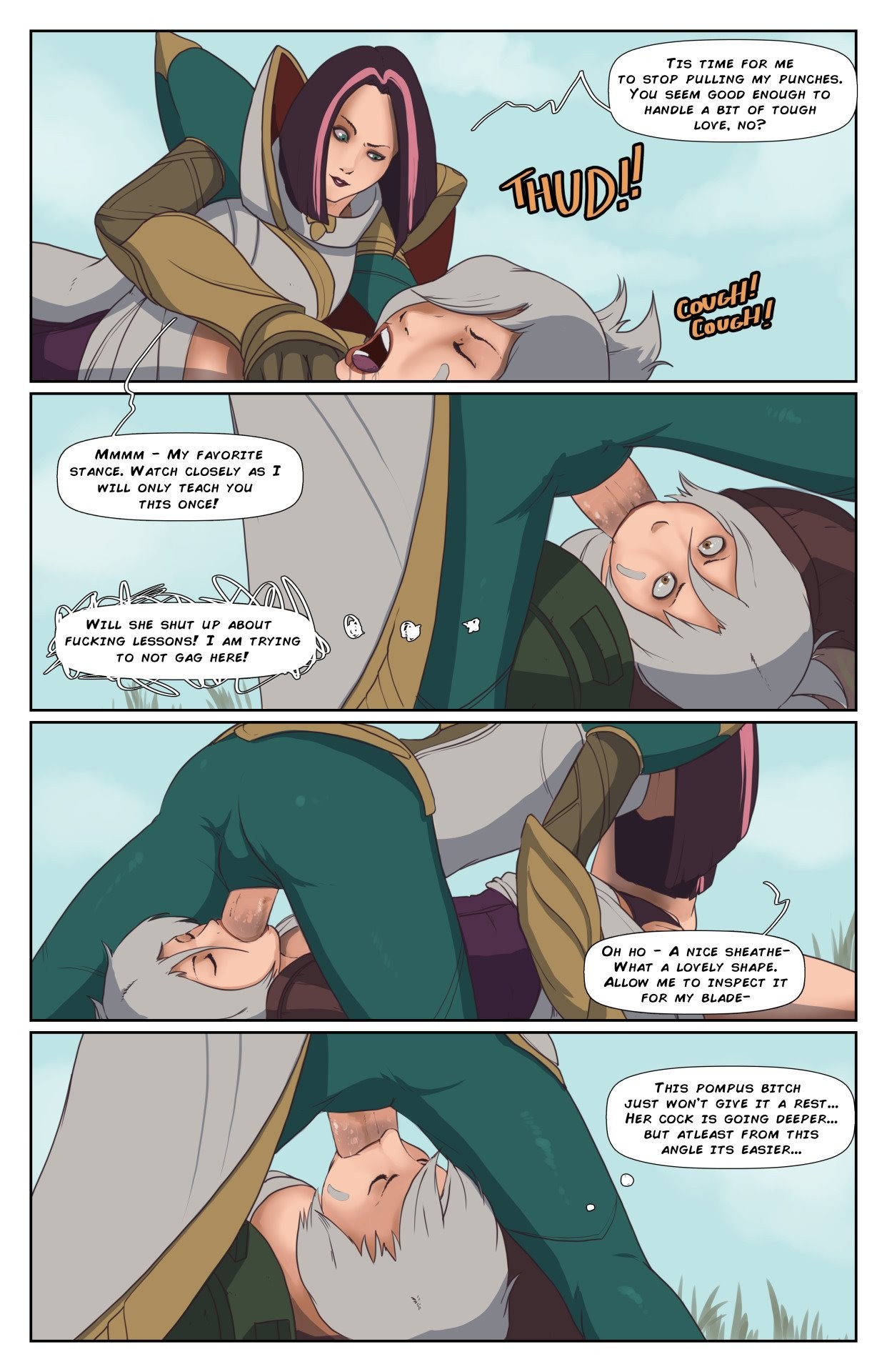 Riven and Fiora porn comic picture 4