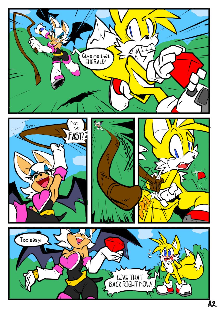 Rouge vs Tails porn comic picture 2