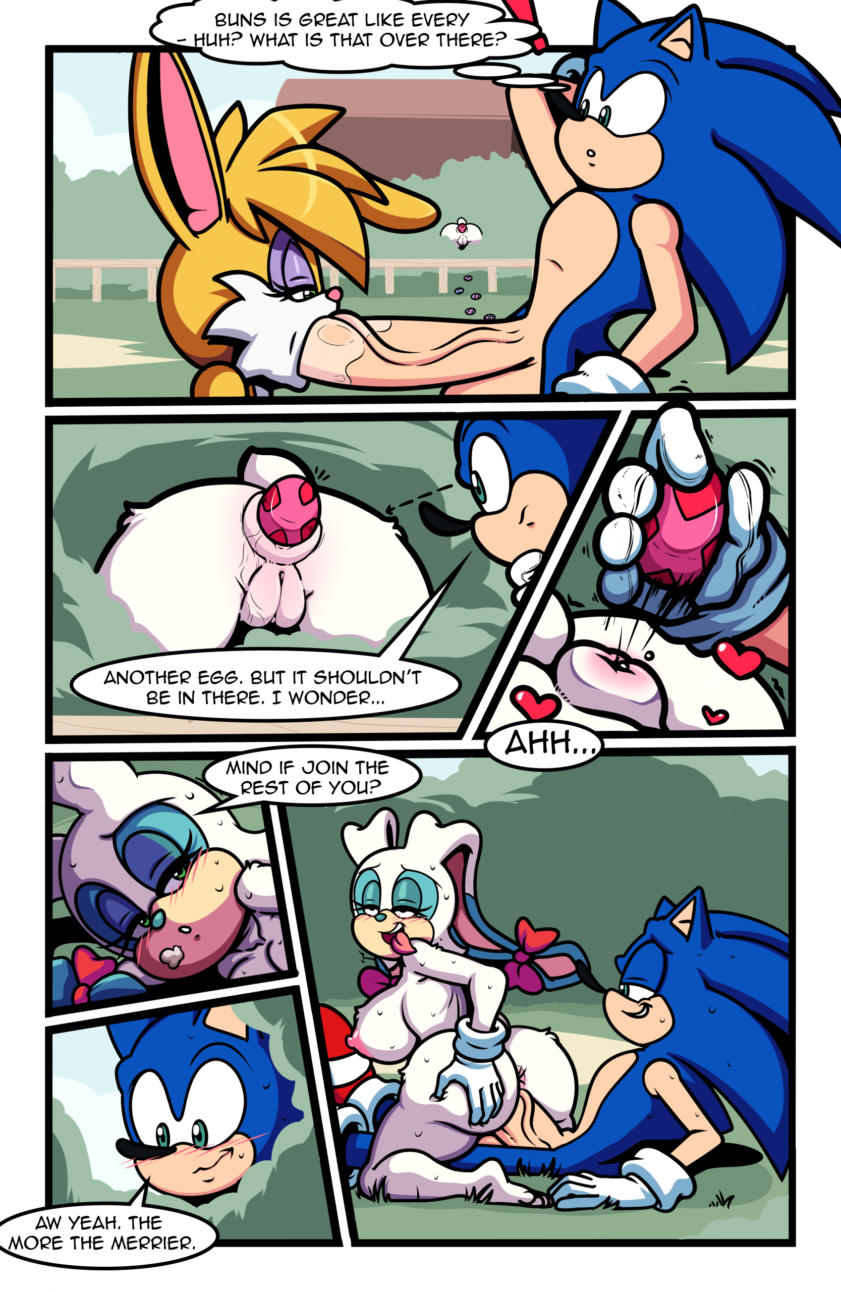 Sonic Girls Easter porn comic picture 5