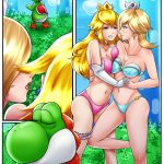 Two Princesses One Yoshi porn comic picture 1