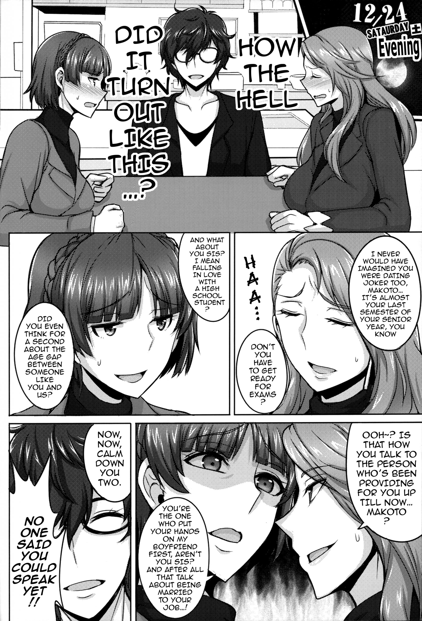 Christmas with the Niijima Sisters hentai manga picture 3