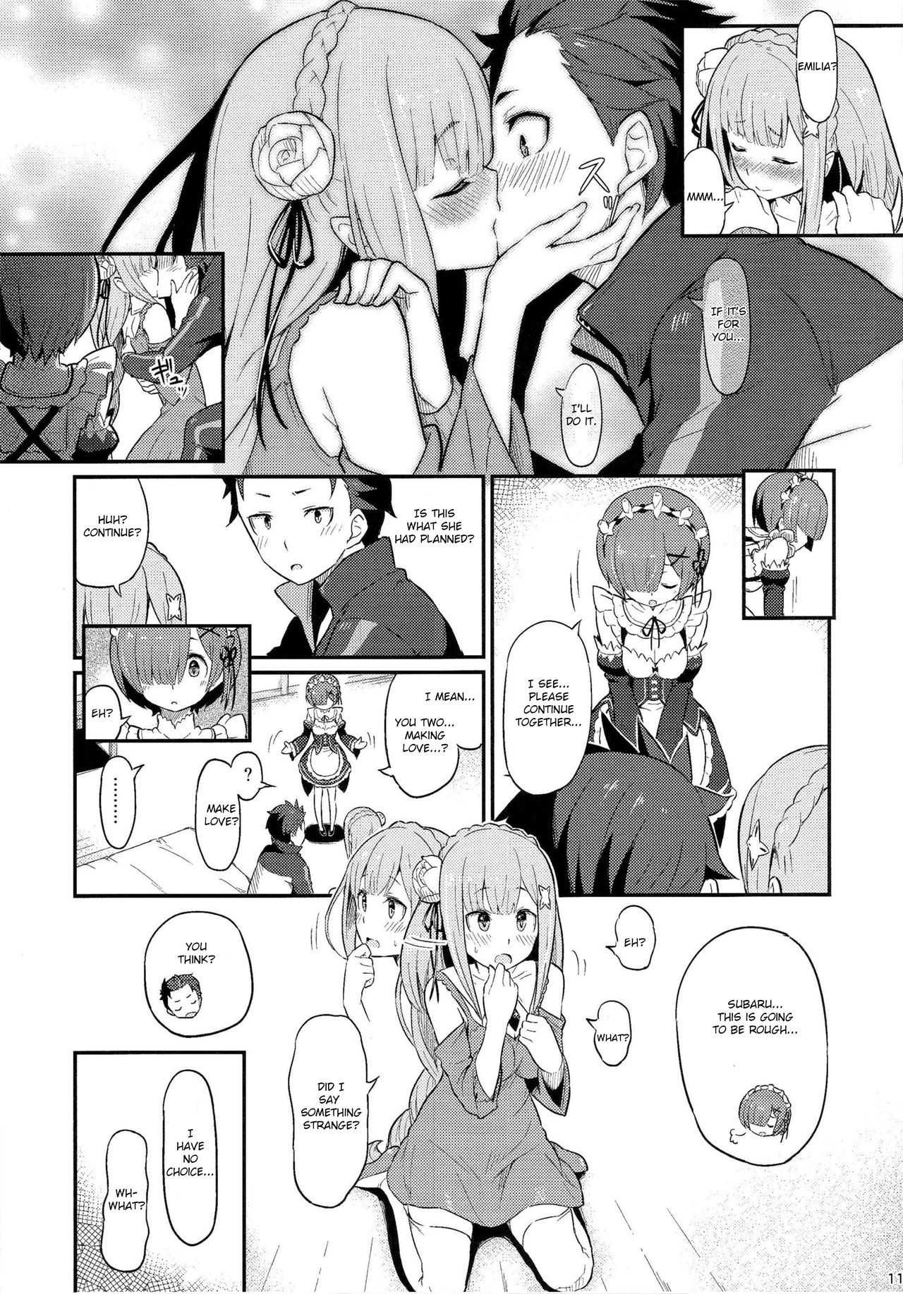 Rem no Emilia Kuttsuke Daisakusen porn comic picture 12