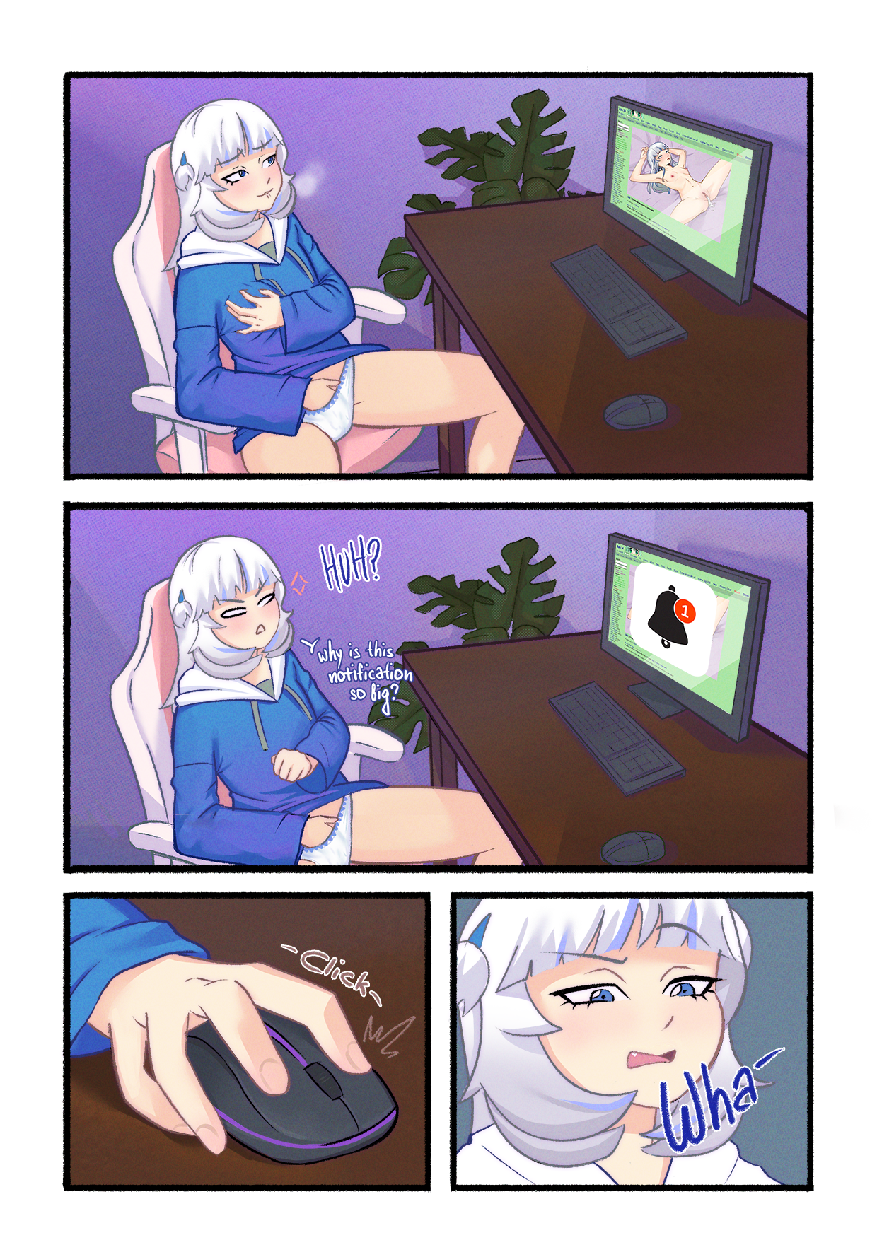 Gawr Gura Stream Routine porn comic picture 5