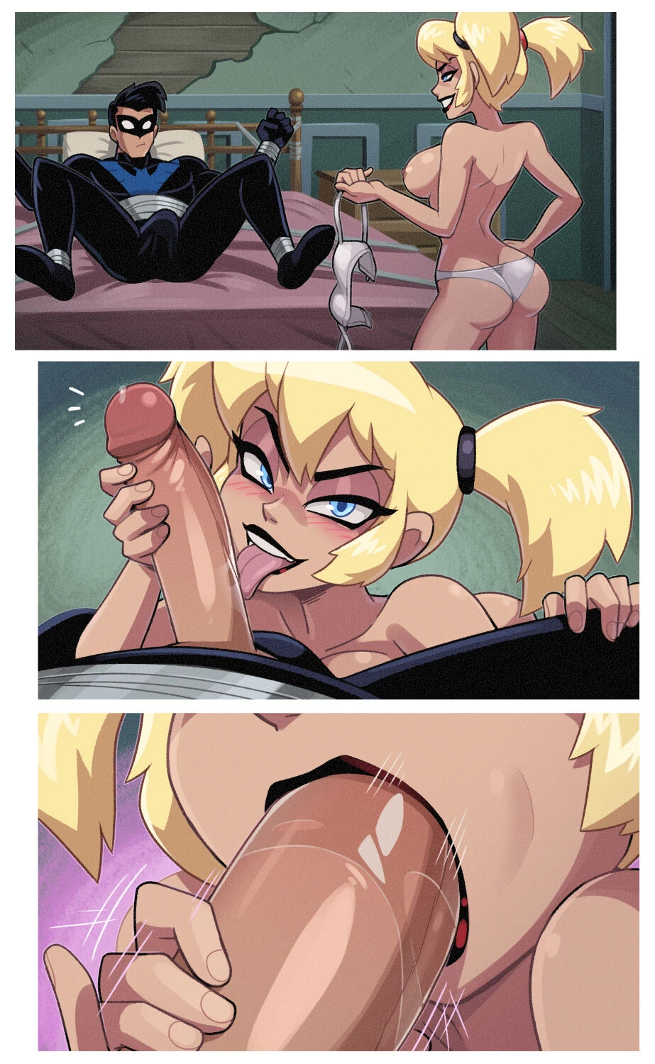 Harley x Nightwing porn comic page 10